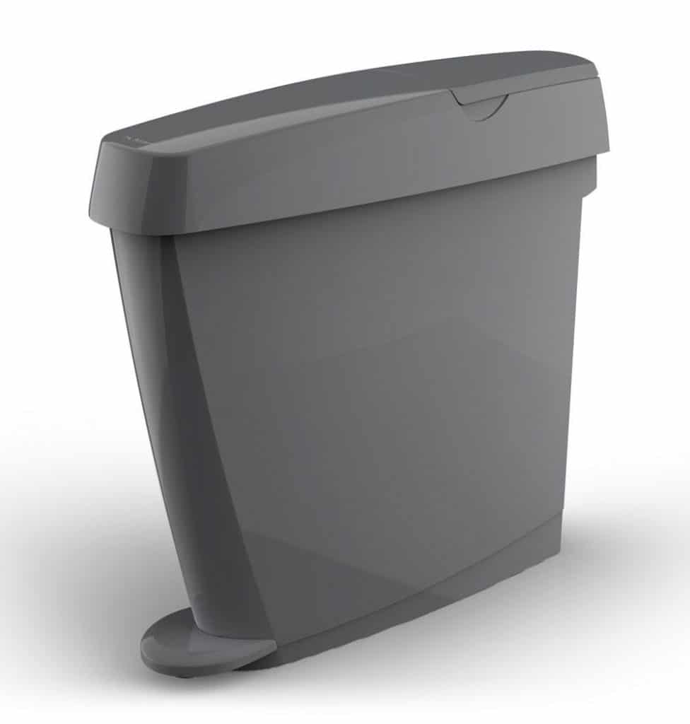 P + L 15 litre SANIBIN Feminine Hygiene Bin Grey Excalibur Hygiene