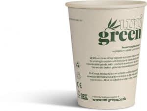UniGreen Bamboo Paper Cups & Lids - FULL CARTON