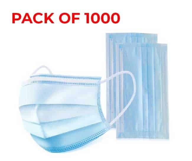 1000x Surgical Grade Face Mask CE 3 Ply Ear Loop Infection Control